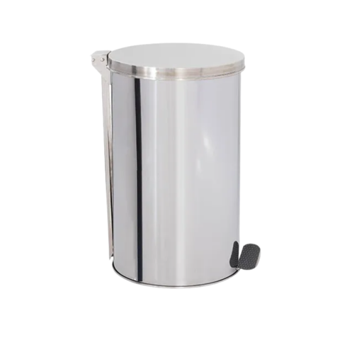 Lixeira em Aço Inox 50l Pedal Redonda