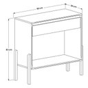 Ver imagem 4 de Aparador Sala Libano com 1 Gaveta e Pés de Madeira Maciça Off White/Nature