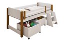 Ver imagem 2 de Cama Naty Branco/mel com 2 Nichos e Escadinha