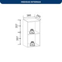 Ver imagem 6 de Armário 41cm 1 Porta Yescasa Unna Branco/Azul