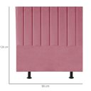 Ver imagem 4 de Cabeceira Estofada Cama Box Solteiro 90 Cm Alice Suede Cor:rosa