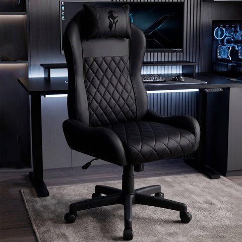 Cadeira Gamer Speed Ergonômica Reclinável Giratória Escritório Home Office Preto Total
