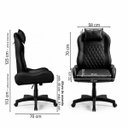 Ver imagem 3 de Cadeira Gamer Speed Ergonômica Reclinável Giratória Escritório Home Office Preto Total