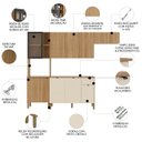 Ver imagem 3 de Cozinha Compacta Balcão com Tampo 120cm Laura Plus Freijó/soft Z06 - Mpozenato