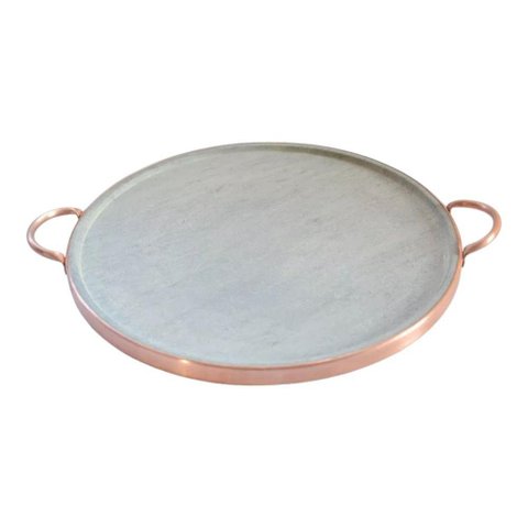 Forma de Pizza Pedra Sabão Pequena 27 Cm Cobre