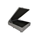 Ver imagem 1 de Cama Box Baú Suede Cinza Viúva 120x188x42