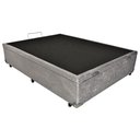Ver imagem 2 de Cama Box Baú Suede Cinza Viúva 120x188x42