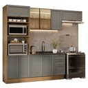 Ver imagem 2 de Armário de Cozinha Completa 270 cm Rustic/Cinza Vik Madesa 08