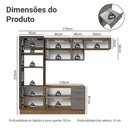 Ver imagem 3 de Armário de Cozinha Completa 270 cm Rustic/Cinza Vik Madesa 08