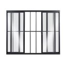 Ver imagem 1 de Janela de Alumínio Abertura Central 4 Folhas com Grade 100x150cm Preto Allo Esquadrias