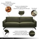 Ver imagem 3 de Sofá Decorativo Thalia 3 Lugares Sala de Estar 240cm Pés em Aço Couro Fendi G88 - Gran Belo