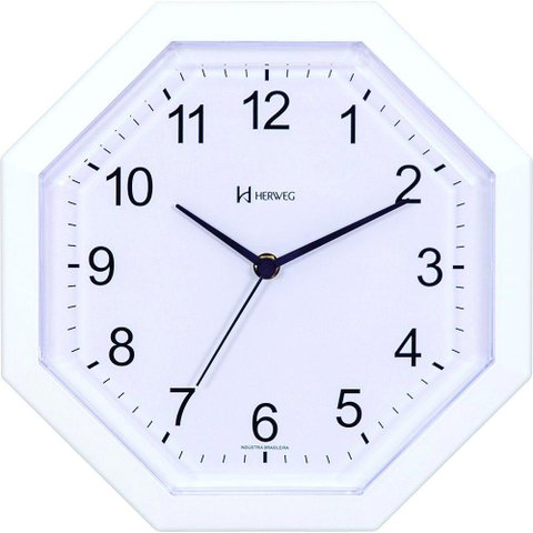 Relógio de Parede Herweg 6662 27cm Branco