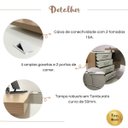 Ver imagem 6 de Mesa para Escritório Diretor Grande 2 Portas 4 Gavetas Carvalho/Branco