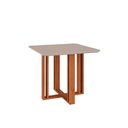 Ver imagem 1 de Mesa para Cozinha Flora C/tampo Madeirado 94x94cm Cinamomo/off White - Cimol
