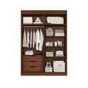 Ver imagem 4 de Guarda-Roupa Casal Zoe 4 Portas de Abrir 2 Gavetas 100 MDF Pm Home