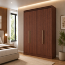Ver imagem 1 de Guarda-Roupa Casal Zoe 4 Portas de Abrir 2 Gavetas 100 MDF Pm Home