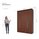 Ver imagem 3 de Guarda-Roupa Casal Zoe 4 Portas de Abrir 2 Gavetas 100 MDF Pm Home