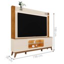 Ver imagem 2 de Painel para TV Maceió até 75 198cm MDF-MDP Off White Mais de Casa