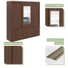 Guarda-Roupa Casal com Espelho 3 Portas de Correr 9 Gavetas Hércules - 6