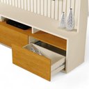 Ver imagem 4 de Home Theater Absoluto Ripado para TV até 60 190cm MDF-MDP LED Off White e Naturalle Carmolar Mó