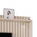 Ver imagem 3 de Home Theater Absoluto Ripado para TV até 60 190cm MDF-MDP LED Off White e Naturalle Carmolar Mó