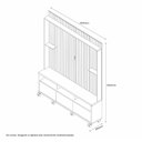 Ver imagem 5 de Home Theater Absoluto Ripado para TV até 60 190cm MDF-MDP LED Off White e Naturalle Carmolar Mó