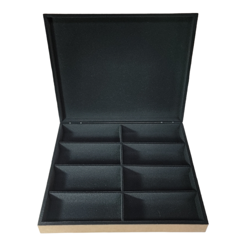 Caixa para 08 Óculos Flocada em Preto Josely Flocados