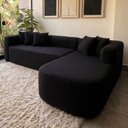 Ver imagem 1 de Sofá Orgânico Módulo Curvo Siena 2,6MTS Boucle Preto - Montanari'S Decor