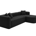 Ver imagem 4 de Sofá Orgânico Módulo Curvo Siena 2,6MTS Boucle Preto - Montanari'S Decor