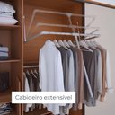 Ver imagem 5 de Guarda Roupa Matisse 210cm em Mdf 100% com Cabideiro Extensivel - Cumaru Madetec