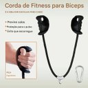 Ver imagem 6 de Puxador Triceps Corda Academia Pegada Anatomica Musculaçao Pulley Crossover Reforçado Mosquetao Trei