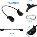Ver imagem 3 de Puxador Triceps Corda Academia Pegada Anatomica Musculaçao Pulley Crossover Reforçado Mosquetao Trei