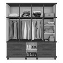 Ver imagem 2 de Guarda Roupa Casal Londres 4 Portas Carvalho New – Luapa Móveis