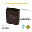 Ver imagem 2 de Kit 8 Arandela 2 Fachos Preta / Branca / Marrom Externa 3w - Marrom