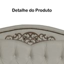 Ver imagem 5 de Cabeceira mais Calçadeira Casal King 195cm Para Cama Box Greta Suede Bege - DS Estofados