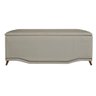 Cabeceira mais Calçadeira Casal King 195cm Para Cama Box Greta Suede Bege - DS Estofados - 6