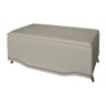 Cabeceira mais Calçadeira Casal King 195cm Para Cama Box Greta Suede Bege - DS Estofados - 7