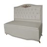Cabeceira mais Calçadeira Casal King 195cm Para Cama Box Greta Suede Bege - DS Estofados - 2