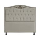 Ver imagem 3 de Cabeceira mais Calçadeira Casal King 195cm Para Cama Box Greta Suede Bege - DS Estofados