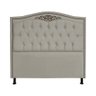 Cabeceira mais Calçadeira Casal King 195cm Para Cama Box Greta Suede Bege - DS Estofados - 3