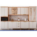 Ver imagem 2 de Armário Aéreo Cozinha Elena 2 Portas 80cm Cin/Titanium MGM