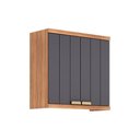 Ver imagem 3 de Armário Aéreo Cozinha Elena 2 Portas 80cm Cin/Titanium MGM