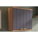 Ver imagem 1 de Armário Aéreo Cozinha Elena 2 Portas 80cm Cin/Titanium MGM