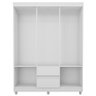 Guarda-Roupa 6 Portas 2 Gavetas Araplac 620 com Pés - Branco - 2