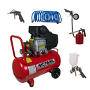 Ver imagem 1 de Compressor de Ar Portátil Motomil 8,8 Pés/min 2,5hp Bivolt 50l C/ Acessórios para Pintura e Inflagem