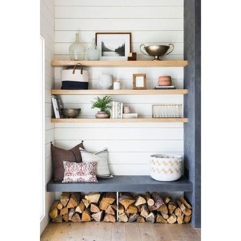 Kit 3 Prateleiras 60x24 Suporte Invisível Madeira Maciça