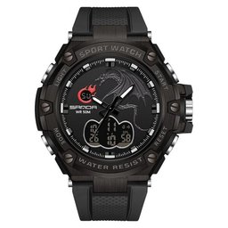 Relógio Sanda Esportes Militar Cronômetro Display Duplo M50 - 3