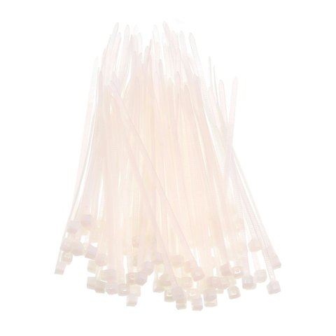 Abraçadeira de Nylon 2,5x100 mm Branco 100 Unidades Bemfixa
