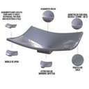 Ver imagem 3 de Cuba de Apoio Para Banheiro Lavabo C01 Folha F44 Cinza - Lyam Decor