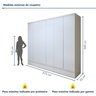 Guarda Roupa 100% Mdf 6 Portas 9 Gavetas Urbano - 7